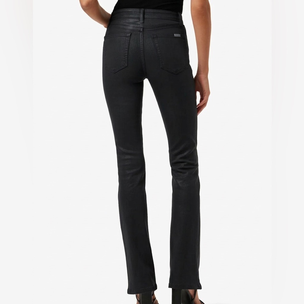 Joe's Coated Black High Rise Bootcut Jeans Size 28